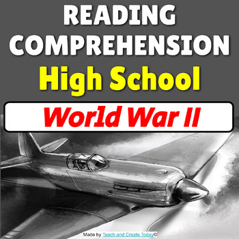 Preview of High School Reading Comprehension Passage Worksheet Social Studies World War II