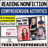 High School Reading Comprehension Nonfiction Articles on T