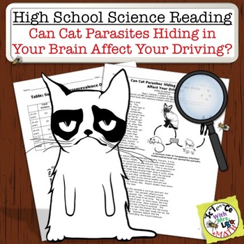 Preview of High School Science Reading: Cat Brain Parasites Cause Bad Driving? - Sub Plan