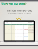 High School Report Card Comment Generator (SAVE TIME!) Rep