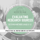 High School Research Methods: Evaluating Research Sources 