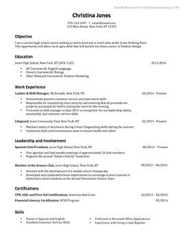 High School Student Resume Template & 20+ Examples