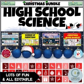Preview of High School Science Christmas Quiz Bundle