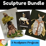 High School Sculpture Bundle - 3 3D Projects - High School Art