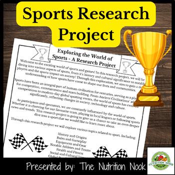 Preview of High School Sports Research Project for Physical Education: Comes with Rubric!
