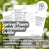 High School - Spring Poetry Annotation Guide- Scaffolded C