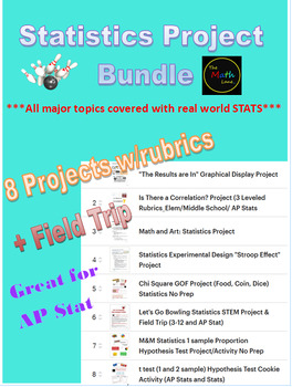 Preview of High School Statistics Project Bundle