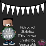 High School Statistics TEKS Checklist