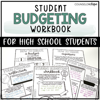 Preview of High School Student Budgeting Workbook and Spreadsheet