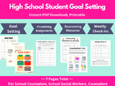 High School Student Goal Setting | School Counselor, Socia