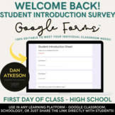 High School Student Introduction Survey｜ Google Forms™｜ Fi