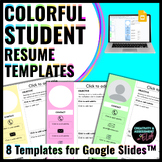 High School Student Resume | 8 Colorful Templates for Goog