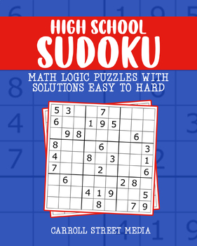 Preview of High School Sudoku: Printable Math Logic Puzzles With Solutions Easy To Hard