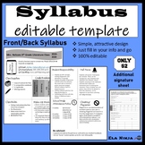 High School Syllabus Template: 100% editable