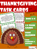 High School Thanksgiving Activity: Task Cards