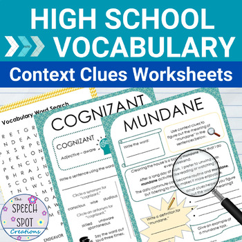 Preview of High School Tier 2 Vocabulary Activities & Worksheets BUNDLE