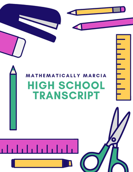 Preview of High School Transcript - Excel
