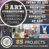 High School Visual Art Curriculum Bundle: 5 Art Curriculum