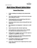 High School Woods Safety Rules