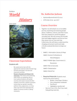 Preview of High School World History Syllabus Template 