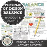 Principles of Design Balance Worksheet, Poster for Middle,
