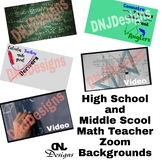 High School and Middle School Math Teacher Zoom Backgrounds