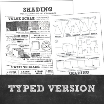 Visual Art Shading Basics, Tips, Techniques: Middle School Art & High  School Art