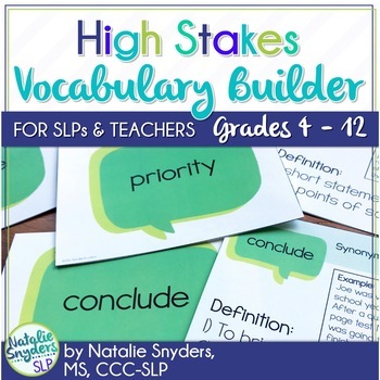 Preview of High Stakes Testing - Vocabulary Builder