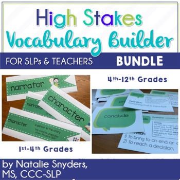 Preview of High Stakes Testing Vocabulary Builder BUNDLE - for 1st through 12th grades