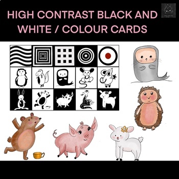 Preview of High contrast Black and white / Colour cards