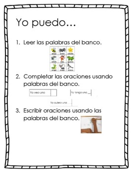 Meaningful Sentence Stems for Table Bins in Spanish