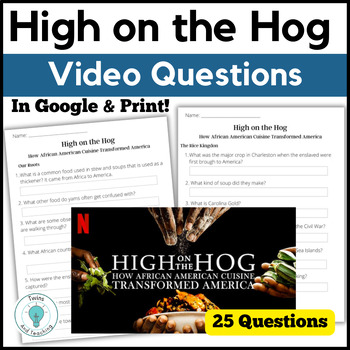 Preview of Black History Month Video Activity - High on the Hog Video Questions