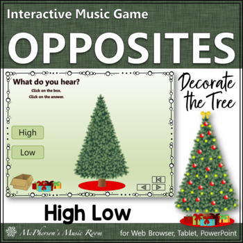 Preview of Christmas Music | High and Low Sounds Interactive Music Game {Decorate the Tree}