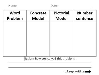 Preview of High Rigor Word Problem Graphic Organizer