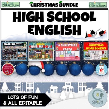 Preview of High school English Christmas Bundle