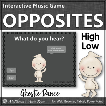 Preview of Halloween Music Elements High vs Low Interactive Music Game {Ghostie Dance}