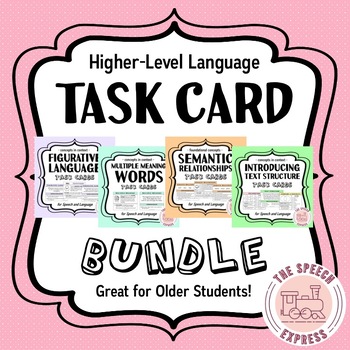 Preview of Higher Level Language Task Card Bundle for Speech and Language Therapy