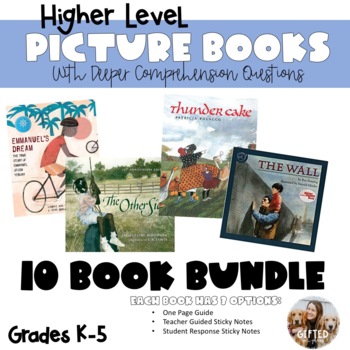 Preview of Higher Level Picture Books & Deeper Comprehension Questions BUNDLE