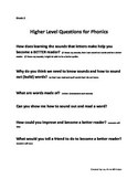 Higher Level Questions for Phonics