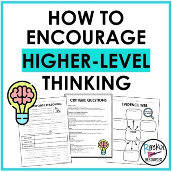 Preview of Higher-Level Thinking Lesson Plans & Printables for Any Book | Critical Thinking