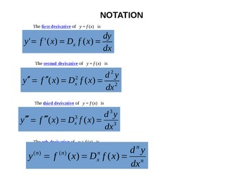 Preview of Higher Order Derivatives