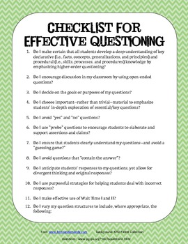 Higher Order Thinking Checklist by Lazy Leopard | TpT