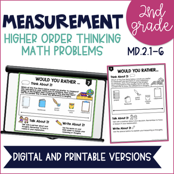 Preview of Higher Order Thinking Measurement MD2.1-6 2nd Grade