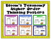 Higher Order Thinking Posters based on Bloom's Taxonomy