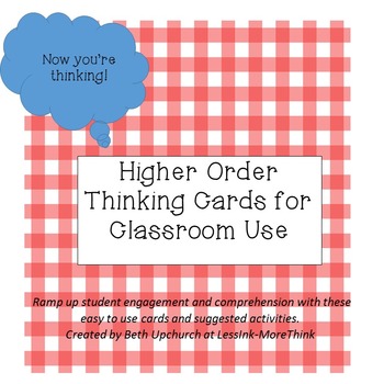 Preview of Higher Order Thinking Question Cards