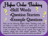 Higher Order Thinking Questions Cards