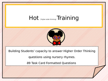Preview of Higher Order Thinking Questions with Nursery Rhymes