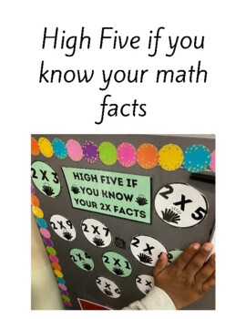 Preview of Highfive Mental Math (2-10) facts - Walk Thru the Classroom Door - Mental Math