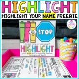 Highlight Your Name Classroom Management Freebie