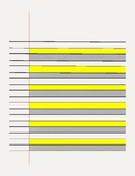 Highlighted 3-line Handwriting Paper